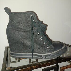 Black Wedge Sneakers